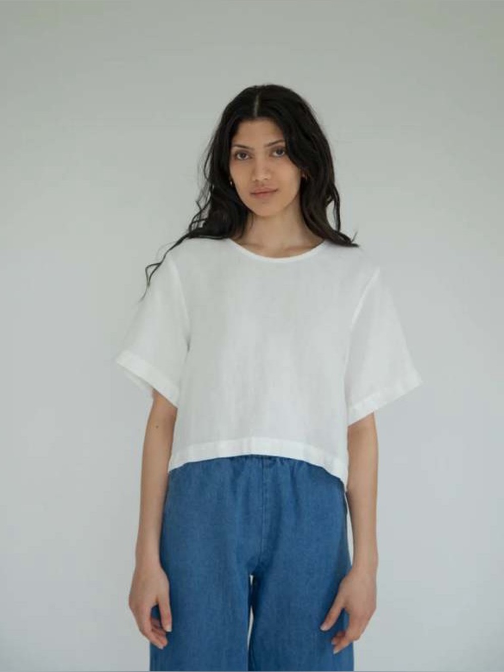 Gillian Stevens Linen Short-Sleeve Top